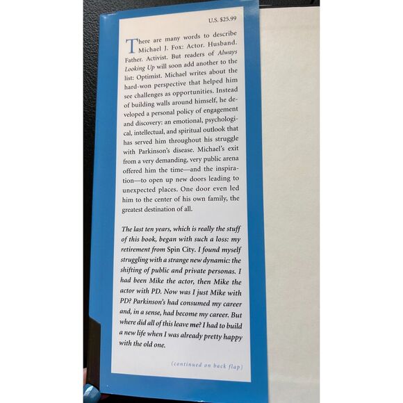 Always Looking Up: The Adventures of an Incurable Optimist by Michael J. Fox TE6 - Picture 3 of 4